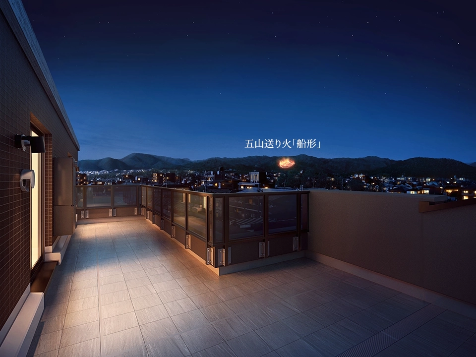 Brillia 京都北山 The Residence Jタイプ ルーフバルコニー完成予想CG ※2